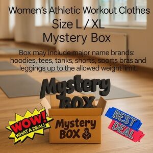Mystery Box of Women’s Size L/XL Athletic Workout Apparel